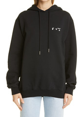 Off-White Logo Oversize Cotton Hoodie in Black at Nordstrom