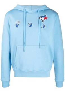 Off-White x MBL Blue Jays logo-print hoodie