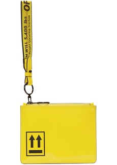 off white yellow purse