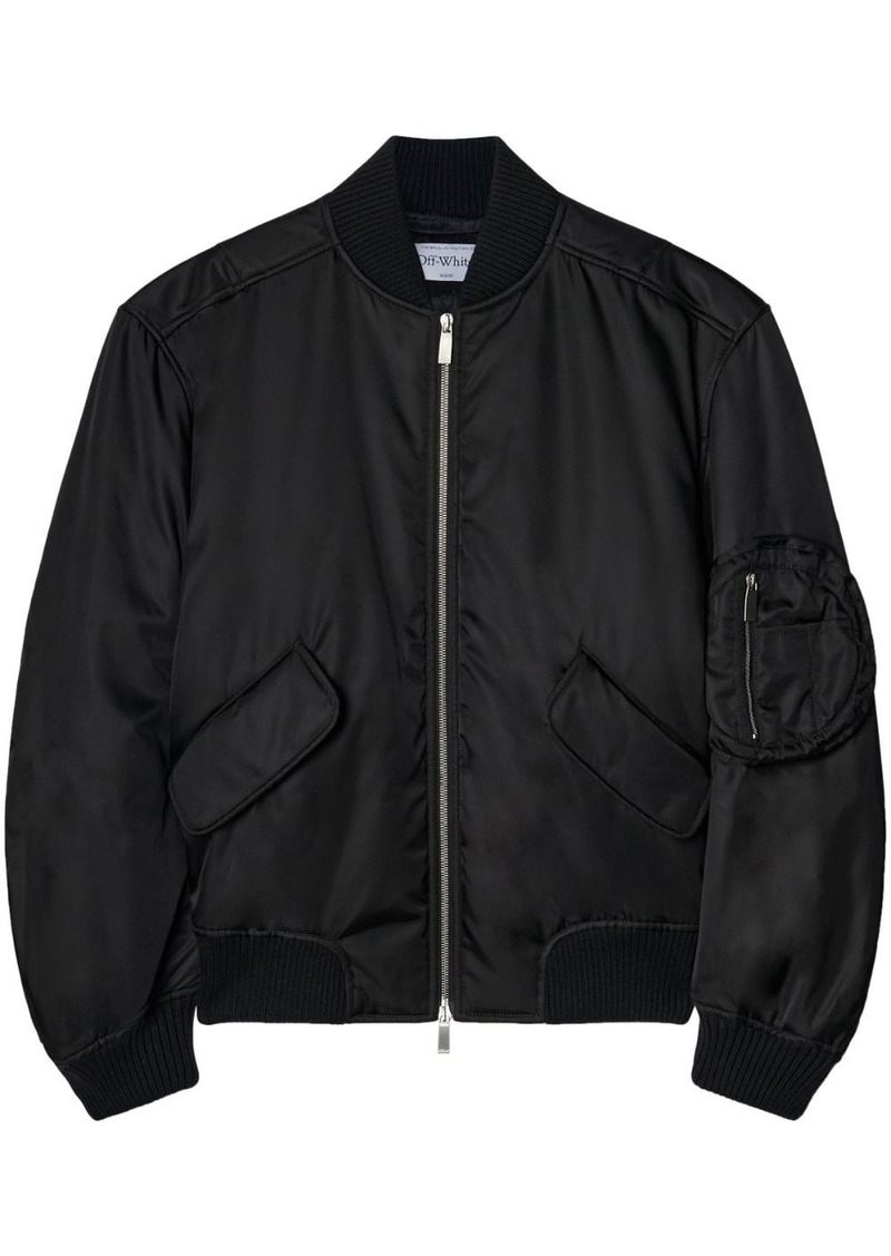 Off-White zip-fastening bomber jacket