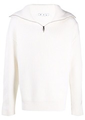 Off-White zipped rib knitted jumper