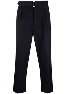 Officine Generale belted mid-rise straight leg trousers