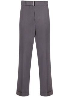 Officine Generale belted straight-leg trousers