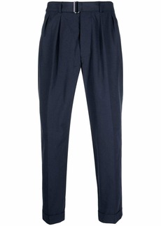Officine Generale belted tapered-leg trousers
