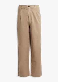 Officine Generale - Pleated cotton-blend twill chinos - Neutral - 27