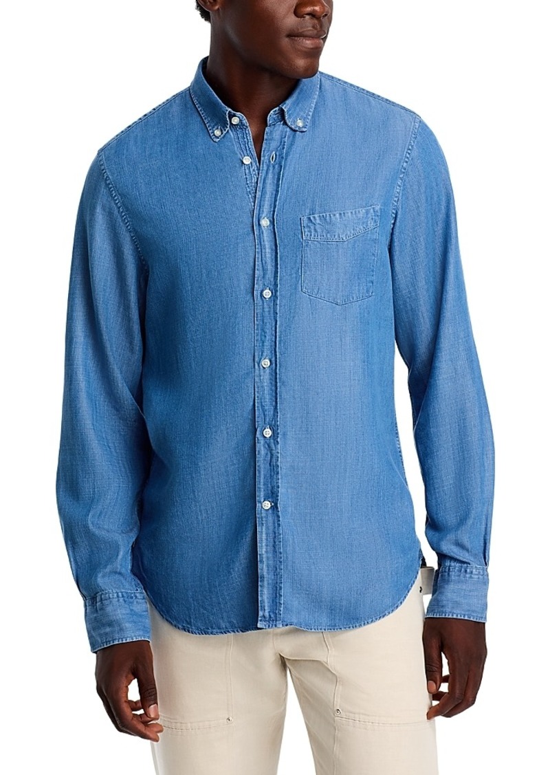 Officine Generale Denim Button Down Shirt