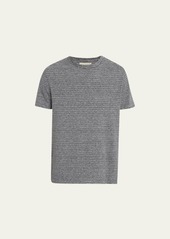 Officine Generale Men's Fine Stripe Cotton-Linen T-Shirt