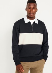 Old Navy Quarter Zip Rugby Stripe Polo