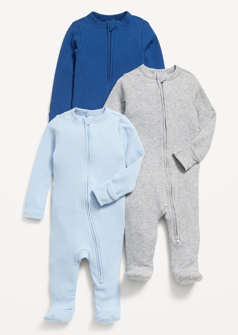 Old Navy 2-Way-Zip Sleep &amp Play Footed One-Piece 3-Pack for Baby