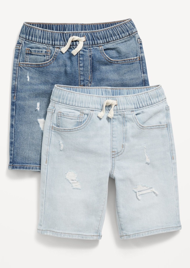 Old Navy 360° Stretch Pull-On Jean Shorts 2-Pack for Boys (At Knee)