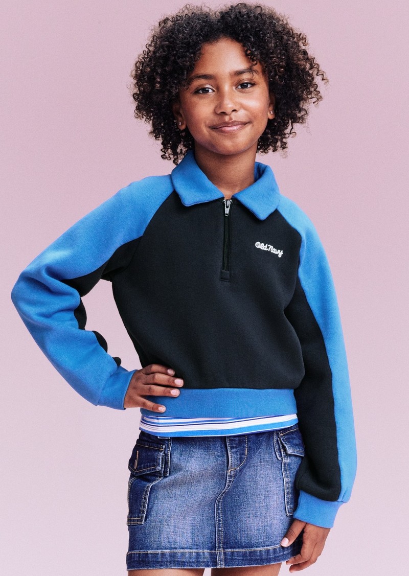 Old Navy '94 Logo-Graphic Quarter-Zip Sweatshirt for Girls