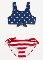Old Navy Americana Tie-Front Bikini Swim Set for Toddler Girls