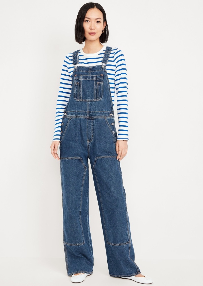 Old Navy Baggy Wide-Leg Jean Overalls