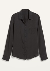 Old Navy Black Chambray Classic Shirt for Women
