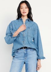 Old Navy Boyfriend Button-Down Jean Tunic