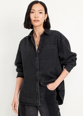 Old Navy Boyfriend Button-Down Jean Tunic