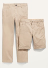 Old Navy Straight Uniform Pants & Shorts Knee Length 2-Pack for Boys