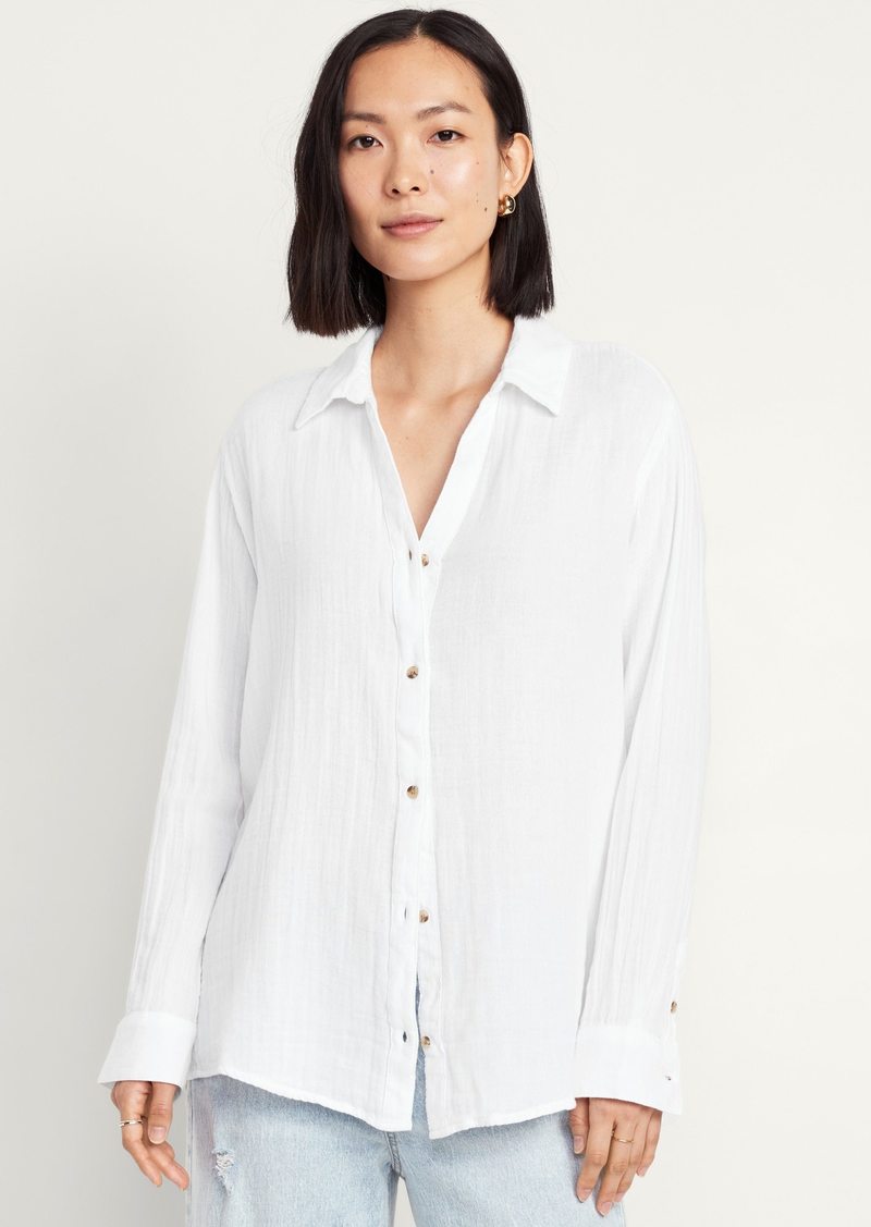 Old Navy Button-Down Boyfriend Shirt