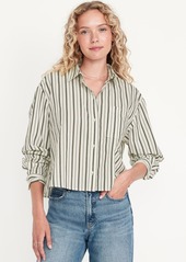 Old Navy Button-Down Oxford Crop Shirt