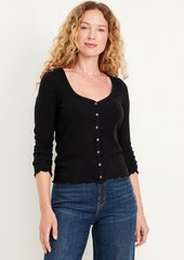 Old Navy Button-Down Pointelle Top