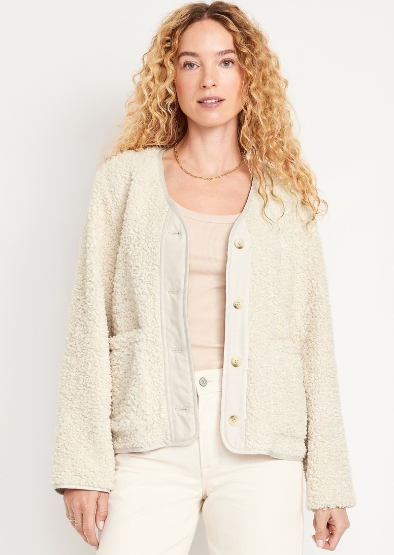 Old Navy Button-Down Sherpa Jacket