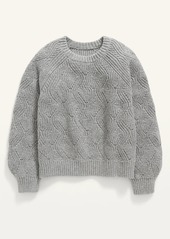 Old Navy Cable-Knit Blouson-Sleeve Pullover Sweater for Girls