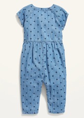 Old Navy Chambray Utility Polka-Dot Jumpsuit for Baby