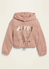 Old Navy Cinched-Hem French Terry Cropped Pullover Hoodie for Girls