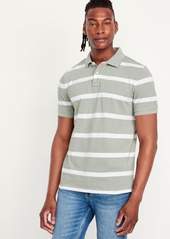 Old Navy Classic Fit Striped Pique Polo