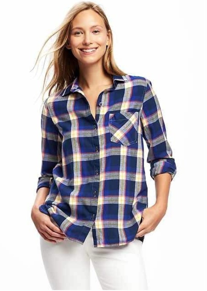 Old Navy Classic Plaid Flannel Shirt for Women | Tops