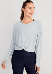 Old Navy Cloud 94 Soft Long-Sleeve Twist-Front Top