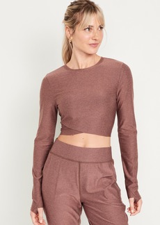 Old Navy Cloud+ Ultra-Crop Wrap-Front Top