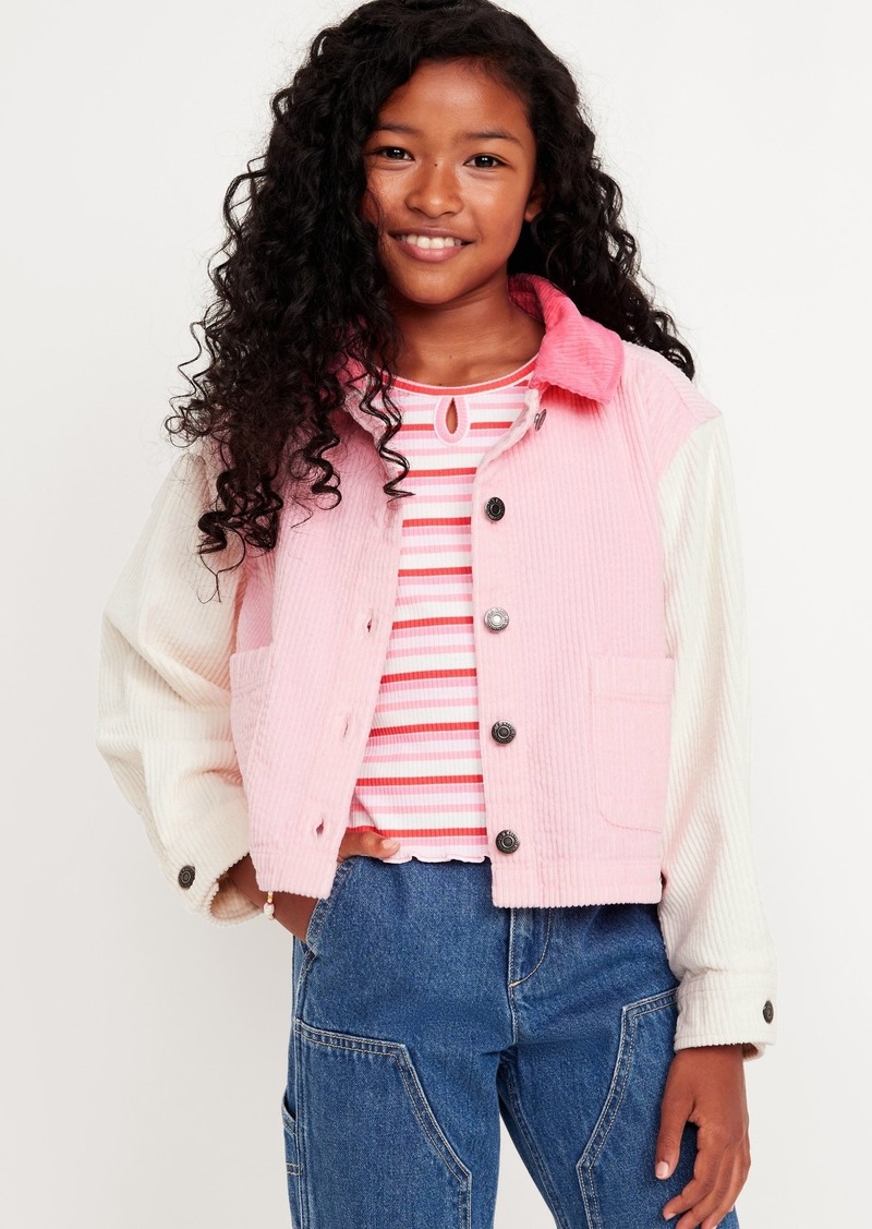 Old Navy Color-Block Corduroy Jacket for Girls