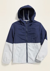 Old Navy Color-Blocked Nylon Hooded Zip Jacket for Boys