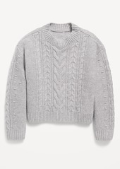 Old Navy Cozy Cable-Knit Mock-Neck Sweater for Girls