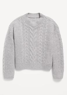 Old Navy Cozy Cable-Knit Mock-Neck Sweater for Girls