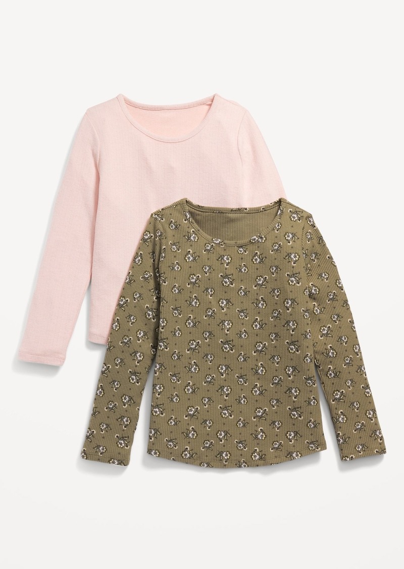 Old Navy Cozy Long-Sleeve Rib-Knit Top 2-Pack for Girls
