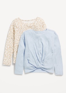 Old Navy Cozy Long-Sleeve Rib-Knit Top 2-Pack for Girls