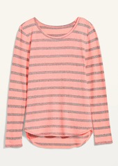 Old Navy Cozy Rib-Knit Striped Long-Sleeve Tee for Women