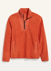Old Navy Cozy Sherpa Half-Zip Mock-Neck Sweatshirt for Men