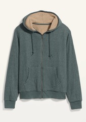 Old Navy Cozy Sherpa-Lined Thermal-Knit Zip Hoodie for Men
