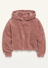 Old Navy Cozy Thermal-Knit Chenille Pullover Hoodie for Girls