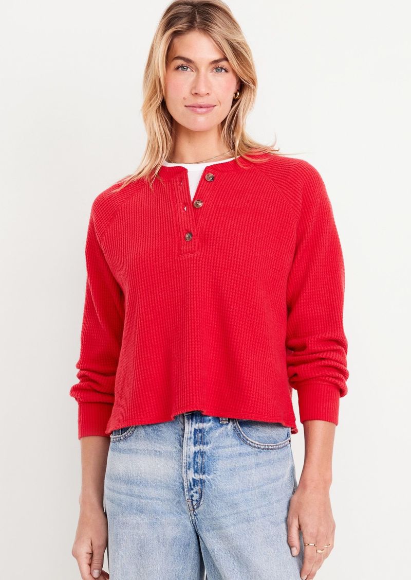 Old Navy Cozy Thermal-Knit Henley