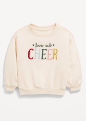 Old Navy Crew-Neck Graphic Sweatshirt for Toddler Girls