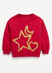 Old Navy Crew-Neck Graphic Sweatshirt for Toddler Girls