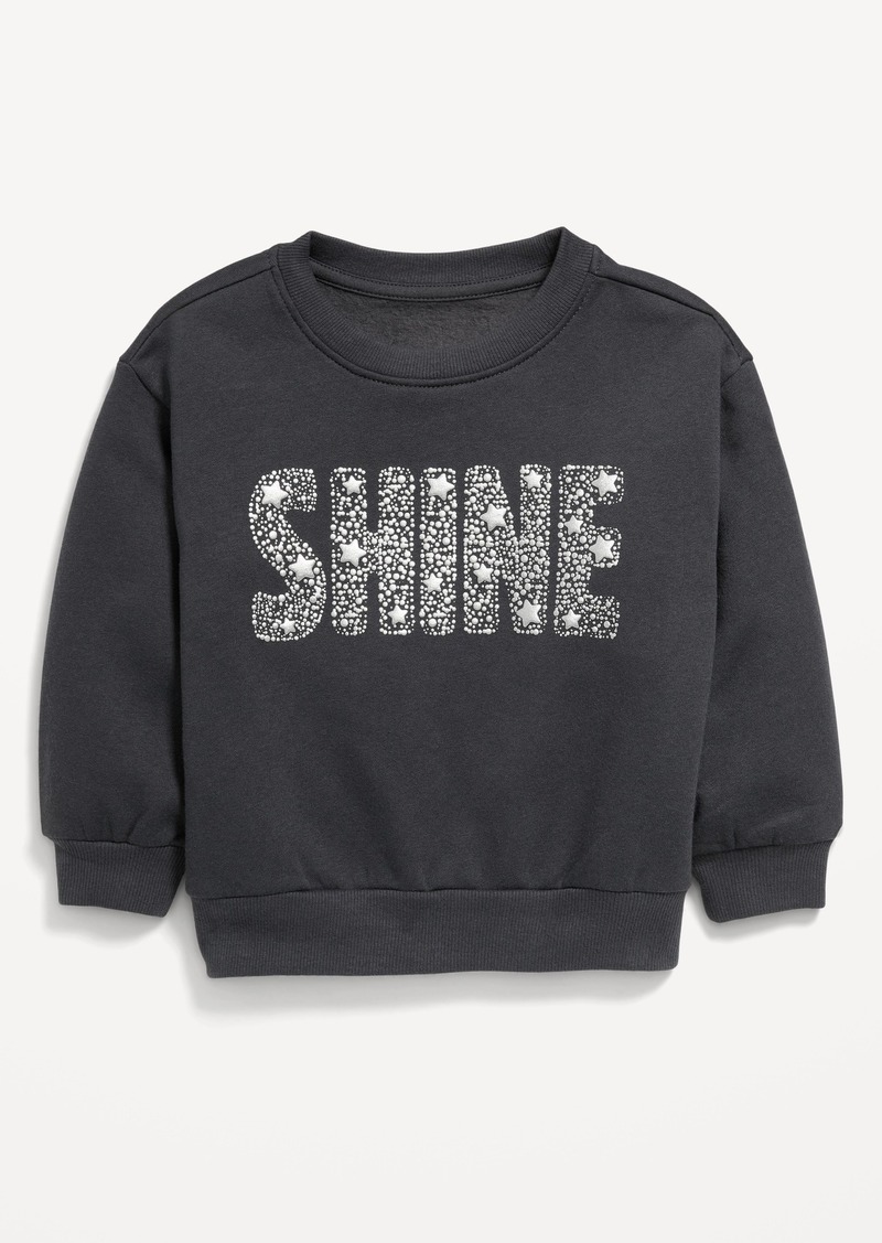 Old Navy Crew-Neck Graphic Sweatshirt for Toddler Girls