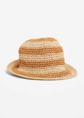 Old Navy Crochet Bucket Straw Hat for Girls