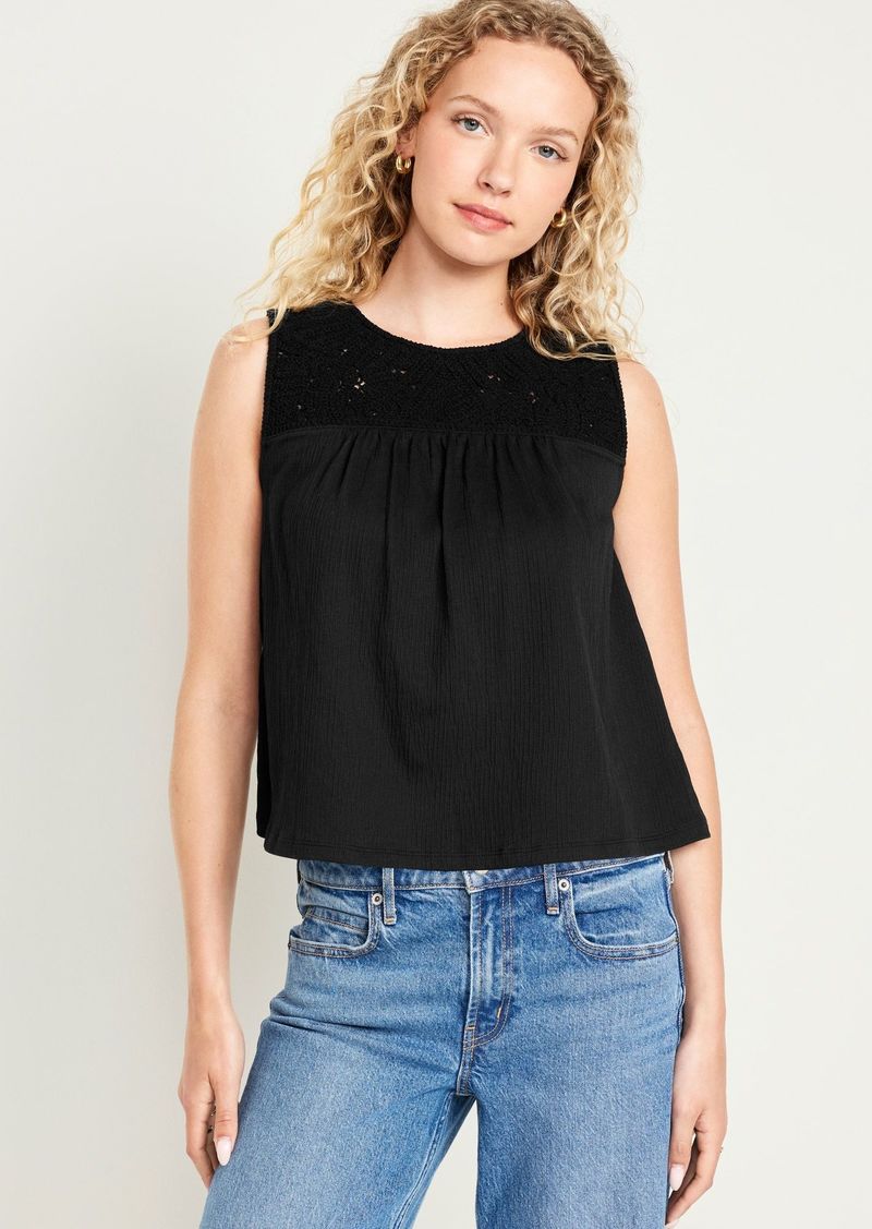 Old Navy Crochet-Trim Top