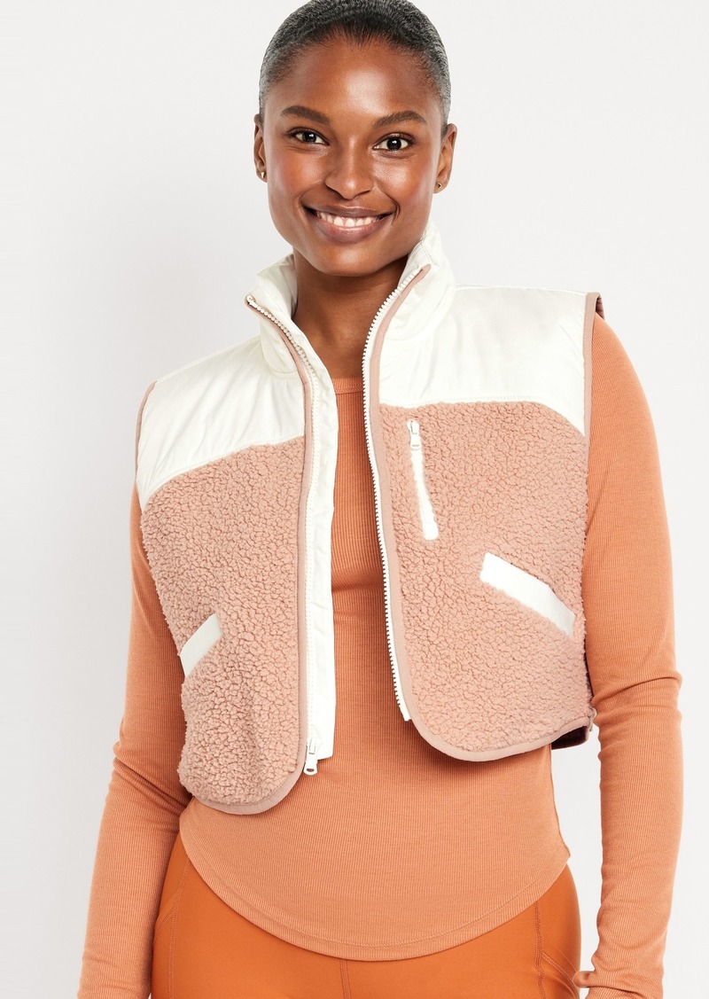 Old Navy Crop Hybrid Zip Vest