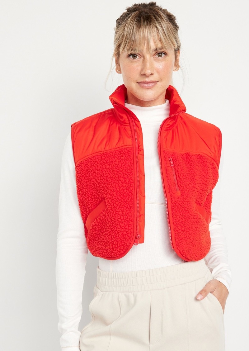 Old Navy Crop Hybrid Zip Vest